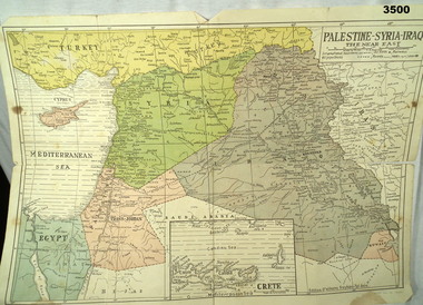 Map in colour re the Middle East.