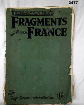 Book with cartoons and illustrations from WW1.