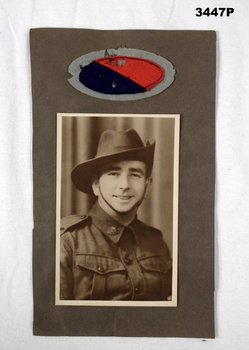 Photograph with Colour patch over soldier.
