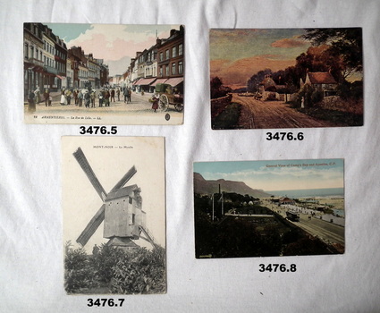 Four colour and B & W postcards WW1