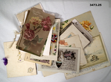 Post cards and greetings cards WW1 era.