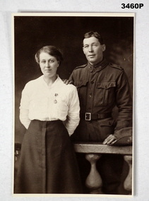 Photograph of a WW1 soldier and lady.