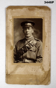 Sepia tone portrait of a WW1 soldier.