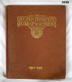 Victorian Education service record WW1.