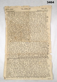 NEWS SHEET, The Dinkum Oil, 7.6.1941