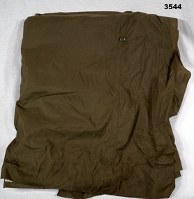 Nylon sleeping bag outer for a blanket.