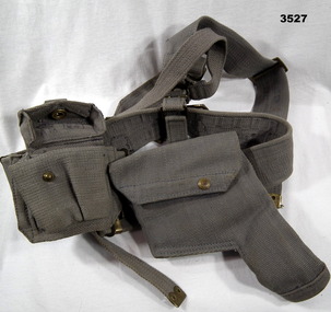 Blue webbing belt, pouches RAAF WW2