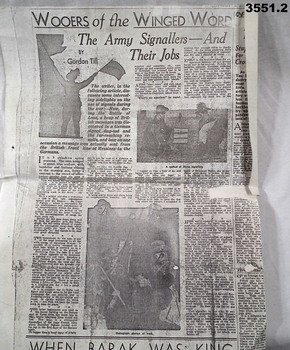 Copy of a newspaper cutting.