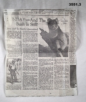 Copy of a newspaper cutting.