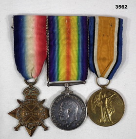 Three medal set issued in WW1.