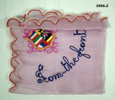 Two pieces of embroidery from WW1.