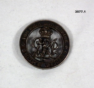 Badge for services rendered in WW1.