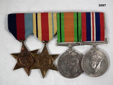 Four set mounted medals WW2 not engraved.