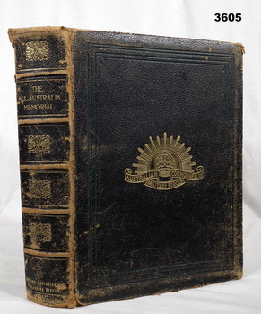 Book, the all Australian memorial WW1.