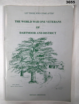 Booklet, the WW1 veterans of Dartmoor & District.