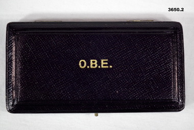 Medal case being for an OBE
