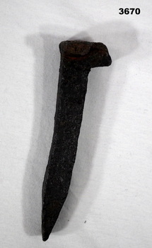 Railway spike from the Burma Railway.