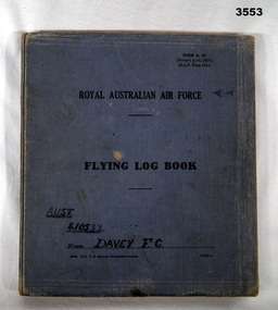 Blue RAAF personnel Flying Log Book