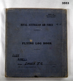 Blue RAAF personnel Flying Log Book