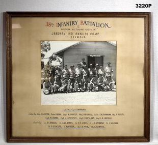 Photo and details 38th Bn Camp 1951.