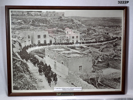 photo showing the 1st Light Horse Brigade in Palestine.