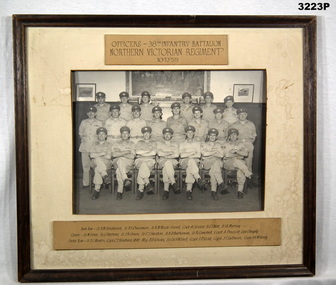 photographed framed of 38th Bn Officers.
