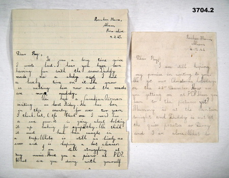 Personnel letters from Bess to Reginald Allardice