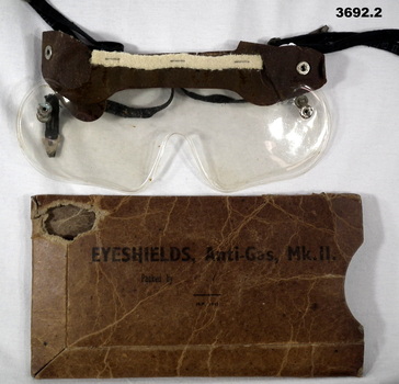 Anti Gas eye shields and cover WW2