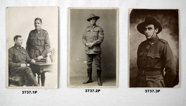 Three photographs of soldiers WW1