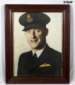 Photograph, colour enhanced of RAAF officer.