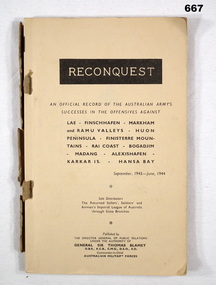 An official record of the Australian Army's success in offensives