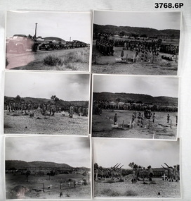 Six photographs of a military funeral NT WW2.
