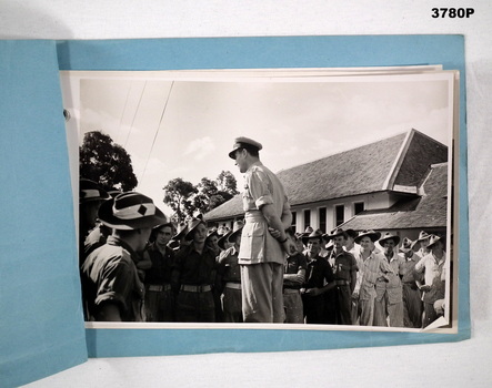 Photo, album, Mountbatten addressing troops.