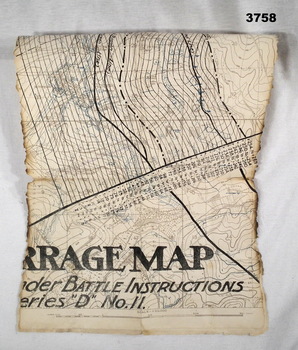 Map Trench relating to artillery barrage.
