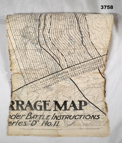 Map Trench relating to artillery barrage.