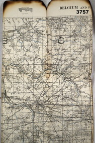 Trench map, Belgium survey 1917.