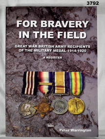 Book re British Military medal winners WW1.