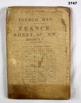 Trench map of France 1917.