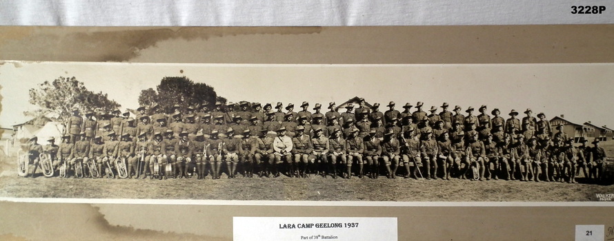 Photograph 38th Bn at Camp 1937.