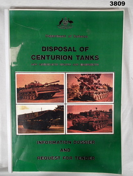 Book re the disposal of our Centurion tanks.