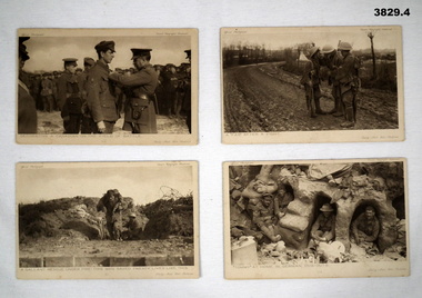Four official war postcards WW1.
