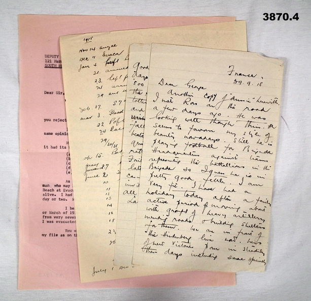 Document - DOCUMENTS WW1, 1915 - 18, 1963
