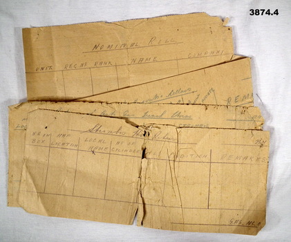 Forms relating to return of Gas stores.