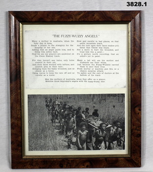 Poem and photo re the Fuzzy Wuzzy Angels.