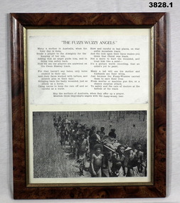 Poem and photo re the Fuzzy Wuzzy Angels.