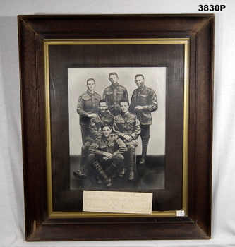 Framed photograph of 38th Bn Soldiers