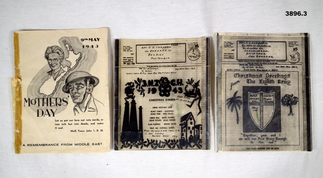 Three cards all different from 1943.