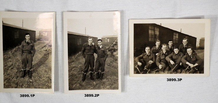 Three photos of RAAF men in England