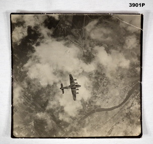 Photo with a Lancaster bomber on a mission