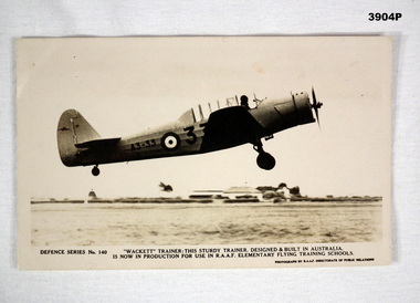 Photo of an RAAF “Wackett” Training aeroplane